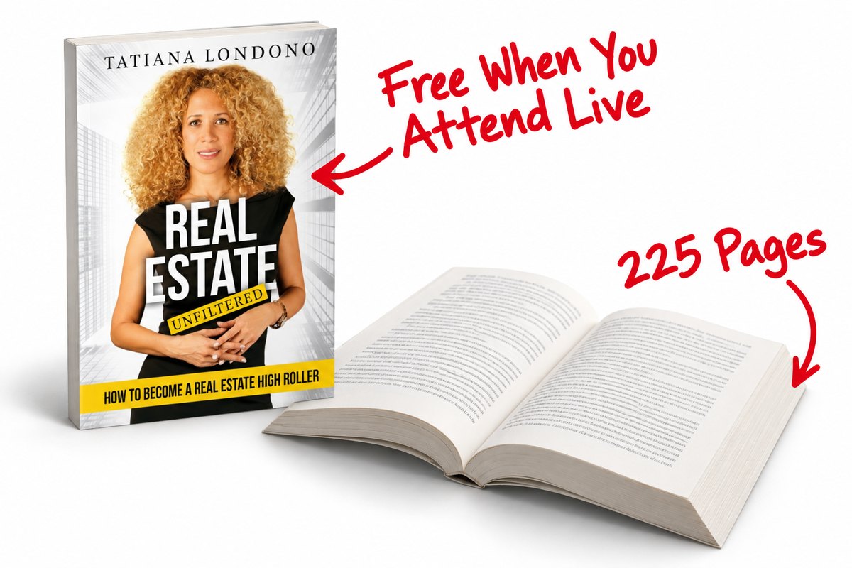 The Real Estate Unfiltered book cover next to an open page